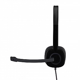 Logitech H151 Stereo Headset with Noise Cancelling Mic/ 3.5mm Jack - Black