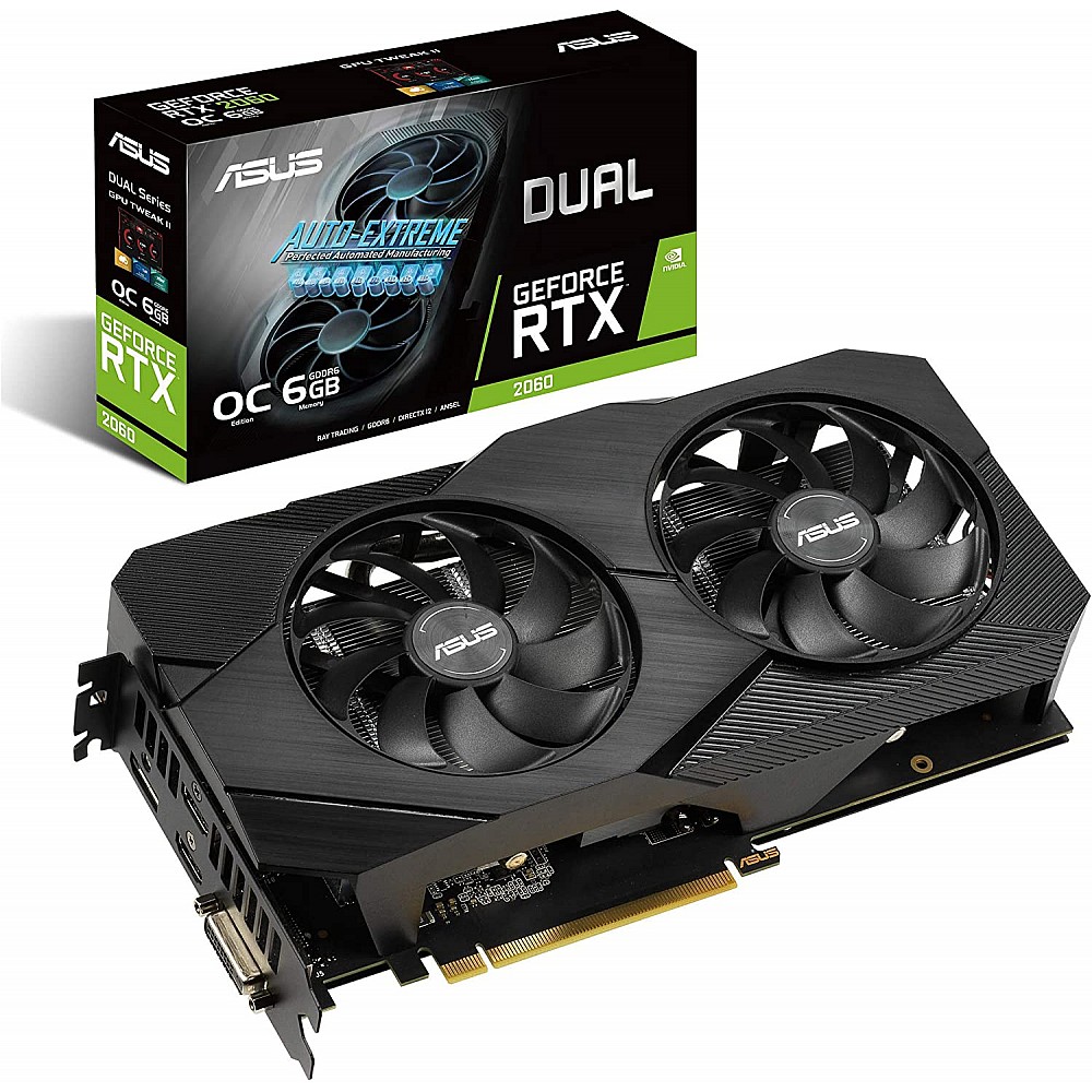 ASUS GeForce RTX 2060 6GB フェニックスファンエディション VR Ready HDMI DP DVI グラフィックス ASUS NVIDIA RTX2060 搭載 ダブルボールベアリングファン 6G PH-RTX2060-6G