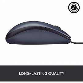 Logitech M100R Wired USB Mouse (Black)