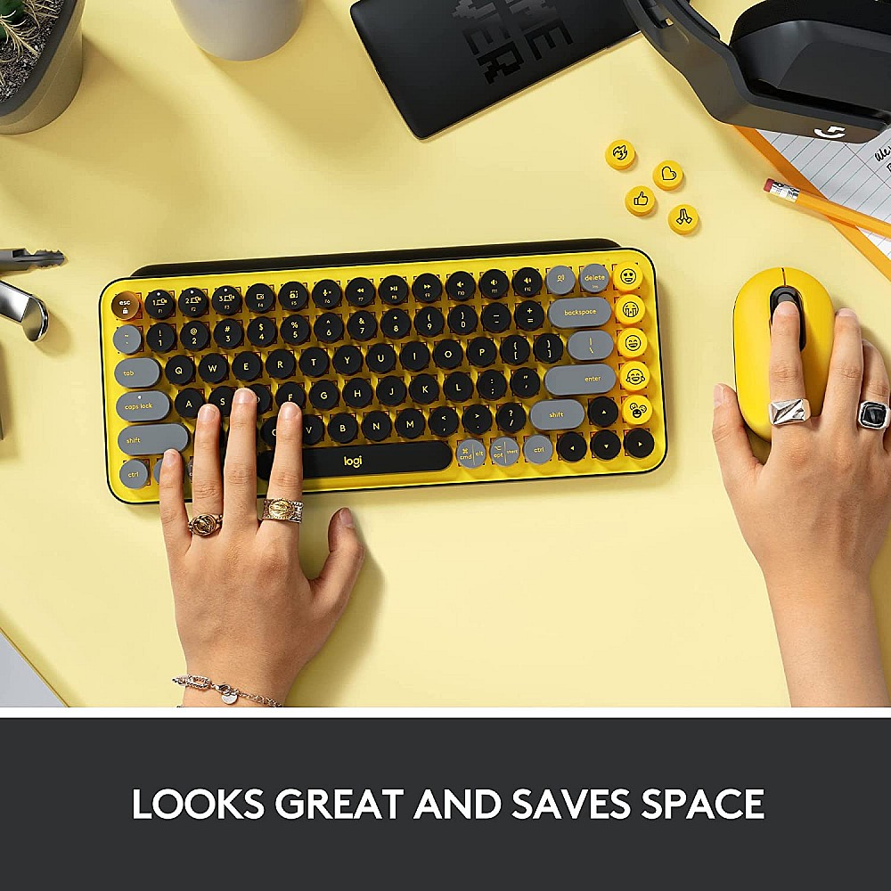 Logitech POP Keys Mechanical Wireless Keyboard (Blast) Best Price India