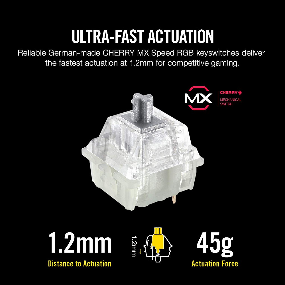 Corsair K70 RGB MK.2 Mechanical Gaming Keyboard (Cherry MX Speed