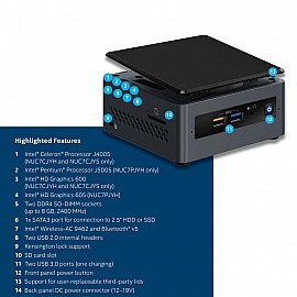 ミニPC Intel NUC Mini PC Kit NUC7CJYHN Intel NUC Kit NUC7CJYH Best Price in India on Thevaluestore