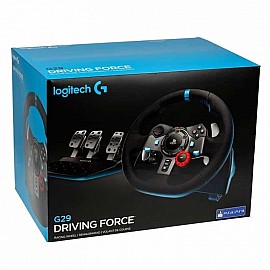 Logitech G29 Driving Force Racing Wheel and Floor Pedals, Real Force  Feedback, Stainless Steel Paddle Shifters, Leather Steering Wheel Cover