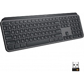 Logitech MX Keys Advanced Wireless Illuminated Keyboard - Tactile Responsive Typing, Backlighting, Bluetooth, USB-C, Apple macOS, Microsoft Windows, Linux, iOS, Android, Metal Build - Graphite