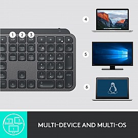 Teclado wireless logitech online mx keys illuminated