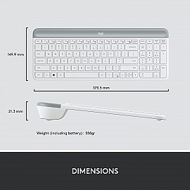 Logitech MK470 Slim Wireless Combo White Best Price in India on
