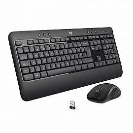 Logitech MK540 Advanced Wireless Keyboard And Mouse Combo for Windows/ 2.4 GHz Unifying USB-Receiver/ Multimedia Hotkeys/ 3-Year Battery Life - for PC, Laptop - Black