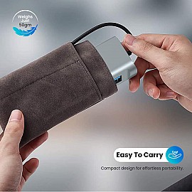 Portronics Mport 11C 11-In-1 Multiport Docking Station (USB C PD Charging/ RJ45 with 100MBPS Speed/ 4 X USB 3.0/ HDMI 4K/ TF/SD Card/ VGA Port/ 100W Max Output for MacBook Pro & Type-C Devices (Grey)