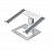 Portronics My Buddy K5 Portable Laptop Stand with Aluminium Frame, Adjustable Height, Compatible with All Laptops (Silver)