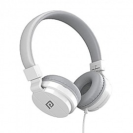 Portronics Aural 1 Foldable Wired Headphones with Mic (White) - POR 1375