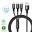 Portronics Konnect A Trio 3-In-1 Charging Cable - 8 Pin USB/ Micro USB/ Type-C Ports (POR-1313)