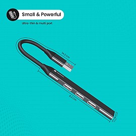 Portronics Mport 31 4 Ports USB Hub - Multiport Charging and Connecting Adapter (POR-1484)