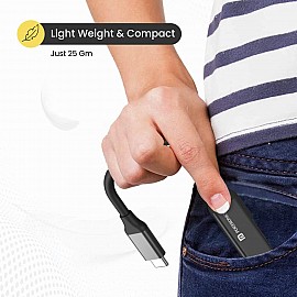 Portronics Mport 31C 4 Ports Type-C USB Hub Multiport Charging and Connecting Adapter - Compatible with Macbook (POR-1485)