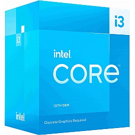 Intel Core i3-13100F 13th Generation Processor - LGA1700 Socket (4 Cores/ 3.4 GHz/ 4.5 GHz Turbo/ 12MB+5MB Cache/ 8 Threads/ Raptor Lake/ Descrete Graphics Required)
