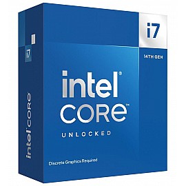 Intel Core i7-14700KF 14th Generation Processor - LGA1700 Socket (20 Cores/ 3.4 GHz/ 5.6 GHz Turbo/ 33MB + 28MB Cache/ 28 Threads/ Discrete Graphics Required)