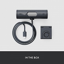 Logitech Brio 500 Full HD Webcam with Auto Light Correction, Show Mode, Dual Noise Reduction Mics, Webcam Privacy Cover, Works with Microsoft Teams, Google Meet, Zoom, USB-C Cable