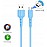 Portronics Konnect Star Micro USB Cable for Charging/ Data Transfer/ 2.4A/ 1.2m Length - Blue (POR-227)