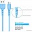 Portronics Konnect Star Micro USB Cable for Charging/ Data Transfer/ 2.4A/ 1.2m Length - Blue (POR-227)