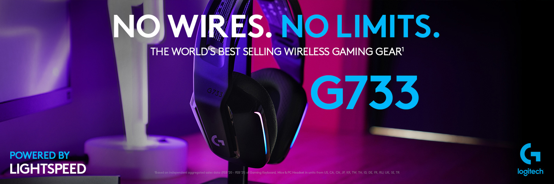 Logitech G733 Lightspeed Wireless Gaming Headset