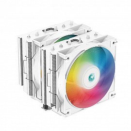 Deepcool AG620 ARGB Dual-Tower 120mm CPU Air Cooler (Support for Intel LGA2066/ 2011-v3/ 2011/ 1700/ 1200/ 1151/ 1150/ 1155 and AMD AM5/AM4) - White