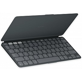 Logitech Keys-to-GO 2 Portable Wireless Bluetooth Keyboard with Built-in Cover - Slim and Compact Keyboard for iPad, iPhone, Mac, and Apple TV, Easily Switch with Devices (Graphite)