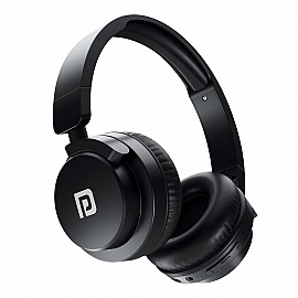 Portronics Muffs M2 Bluetooth Headphones On Ear with Upto 40 Hrs Playtime, 40mm Dynamic Drivers, AUX 3.5mm, Powerful Bass, Laptop and PC Support, Type C Charging Port, Foldable Design (Black)