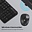 Portronics Key 8 Combo Wireless Keyboard and Mouse Set with 2.4 GHz Wireless, Large Keycaps, 104 Keys, Adjustable Mouse Sensitivity, 12 Multimedia Hotkeys, USB Receiver for PC, Laptop, Mac - Black