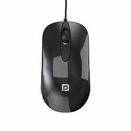 Portronics Toad 26 Wired Optical Mouse with 1500 DPI/ Optical Orientation/ Click Wheel/ 1.35M Cable Length (Black)