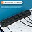 Portronics Power Plate 6 with 4 USB Ports + 5 Power Sockets Extension Board/ 2500W Power Converter/ Cord Length 3Mtr - Black