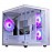 Zebronics Argo Cube Form Factor Gaming Cabinet with Micro ATX, ITX, 2X 120mm Side + 120mm Rear Fan (ARGB Inner Glow), Tempered Glass Front & Side Panel, Type C (White)