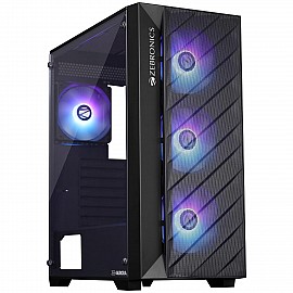 Zebronics Aurora Mid-Tower Premium Gaming Cabinet, ATX, 4 x ARGB Fan, LED Control Switch, Tempered Glass Panel, USB 3.0, 360mm Front or 240mm Top AIO Cooler Support with Top and Bottom Dust Filter