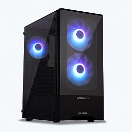 Zebronics Zeb-Draco Gaming Premium Cabinet with Front and Side tempered glass, Optimized design for airflow, Top magnetic and Bottom dust filters