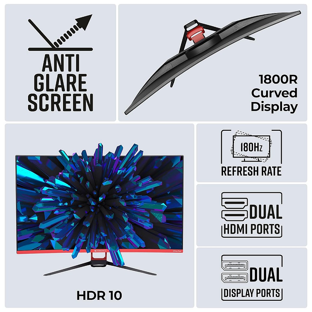 Zebronics S32A 1800R Curved Gaming Monitor Best Price in India on