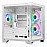 Zebronics Mercury Premium Gaming Chassis with support for mATX | Mini ITX | 240mm AIO/ Dual Chamber Design/ Infinity Ring ARGB Fan/ Wraparound Tempered Glass (White)