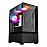 Zebronics Robust Premium Gaming Chassis with support for mATX | Mini ITX/ Wraparound Tempered Glass/ 120mm Multicolor LED Ring Fans/ Top Magnetic Dust Filter/ 3 Fans Included (Black)