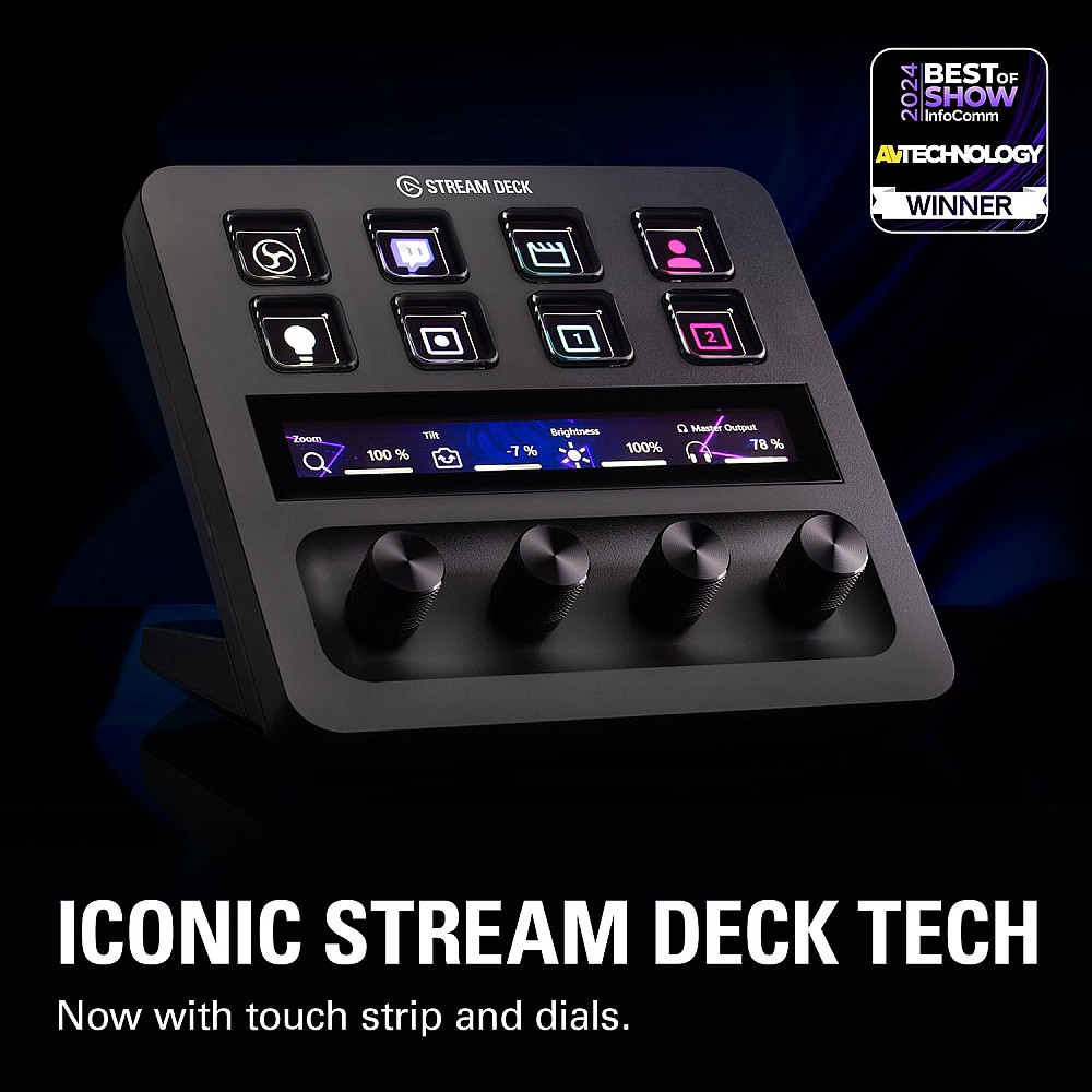 Elgato Stream Deck Plus Audio Mixer, Studio Controller, Production