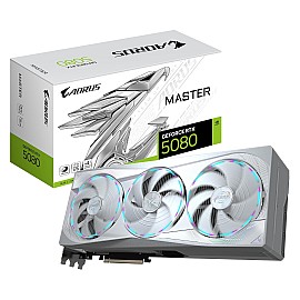 Gigabyte AORUS GeForce RTX 5080 MASTER ICE 16GB GDDR7 256 Bit Triple Fan Graphics Card (GV-N5080AORUSMICE-16GD)