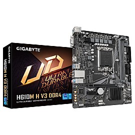 Gigabyte H610M H V3 DDR4 Micro ATX Motherboard for Intel 14th, 13th & 12th Gen Processors - LGA1700 Socket