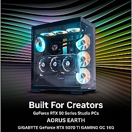 AORUS EARTH Prebuilt Gaming PC with Gigabyte GeForce RTX 5070Ti GAMING OC 16GB GPU