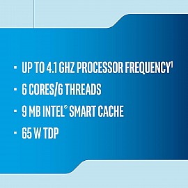 Intel Core i5-9400 9th Generation Desktop Processor (2.90 GHz/ 4.1 GHz Turbo/ LGA1151 Socket/ 9MB Cache)