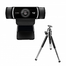 Logitech C922 Pro Stream Webcam with Tripod/ Hyper Fast HD 1080p/30fps or HD 720p/60fps