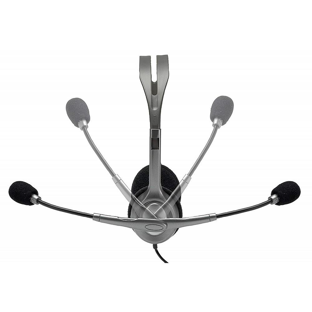 Logitech headphones with mic double pin best sale