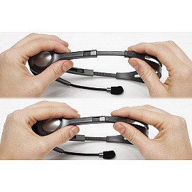 Logitech H110 Dual Pin Stereo Headset with Mic (Black, Grey, On the Ear)