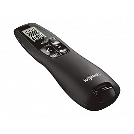 Logitech R800 Professional Wireless Presenter - Presentation Remote with Green Laser Pointer and LCD Display