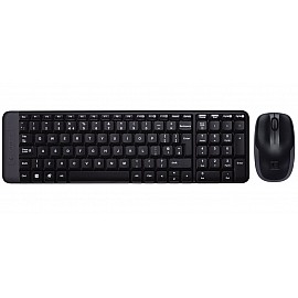 Logitech MK220 Wireless Keyboard and Mouse Combo (Black)
