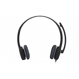 Logitech H151 Stereo Headset with Noise Cancelling Mic/ 3.5mm Jack - Black