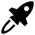 Icon of a rocket