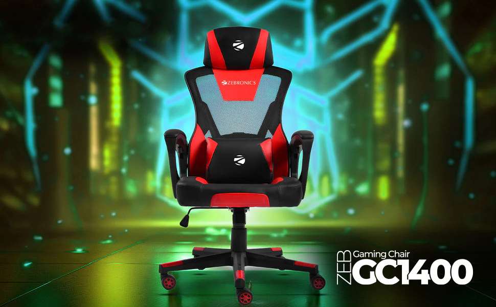 Zebronics GC1400 Gaming Chair Red Best Price in India on Thevaluestore.in