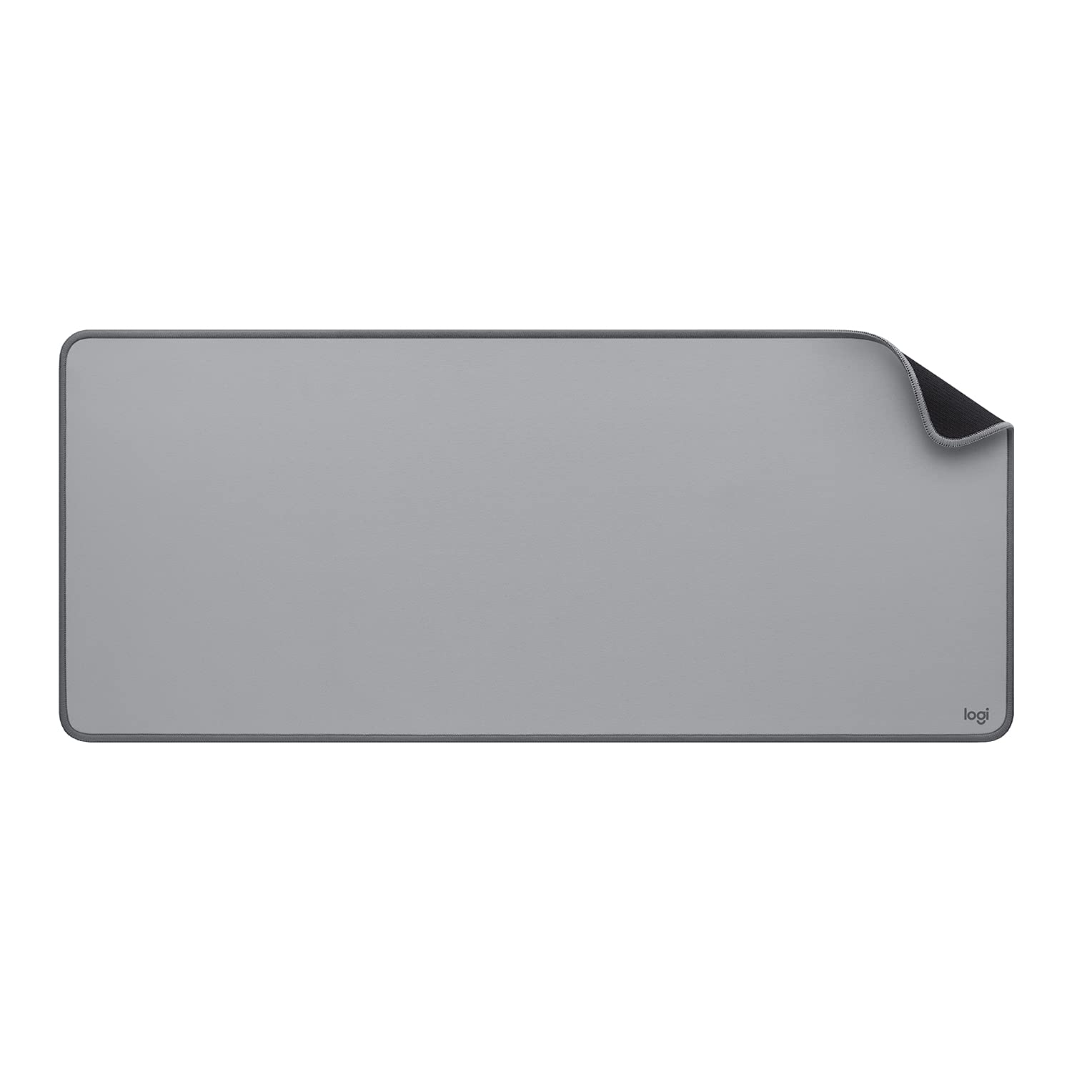 Logitech Desk Mat - Studio Series, Multifunctional Large Desk Pad/ Extended Mouse Mat/ Office Desk Protector with Anti-Slip Base/ Spill-Resistant/ Durable Design (Grey)
