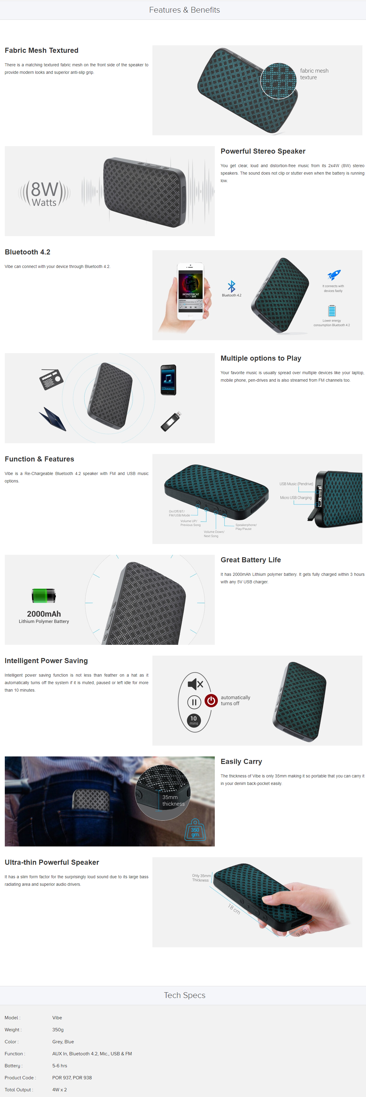 portronics vibe bluetooth speaker